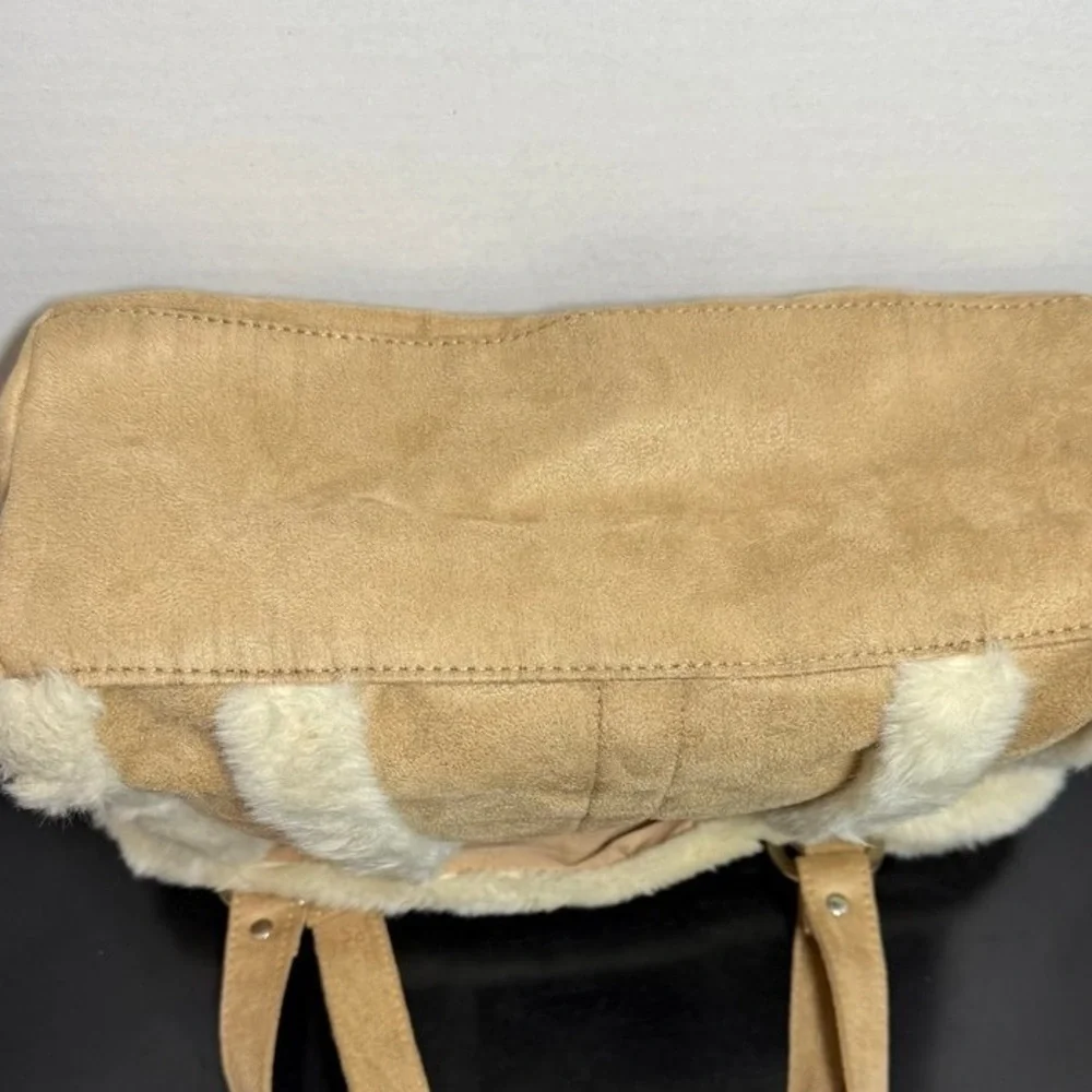 Bath & Body Works Faux Suede & Fur Shoulder Bag